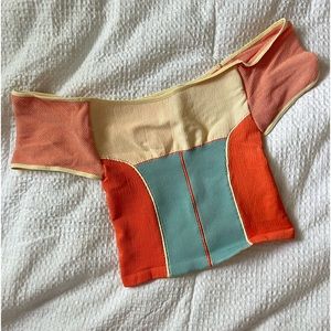 FREE PEOPLE ACTIVE COLORBLOCK RIBBED TOP M/L NWOT
